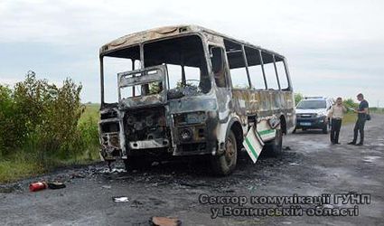 Згорів рейсовий автобус